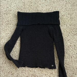 Hollister Black Off-Shoulder Sweater